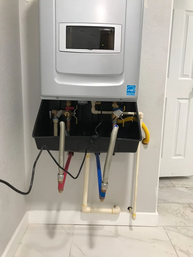 Water-heater equipment pictured on the business website